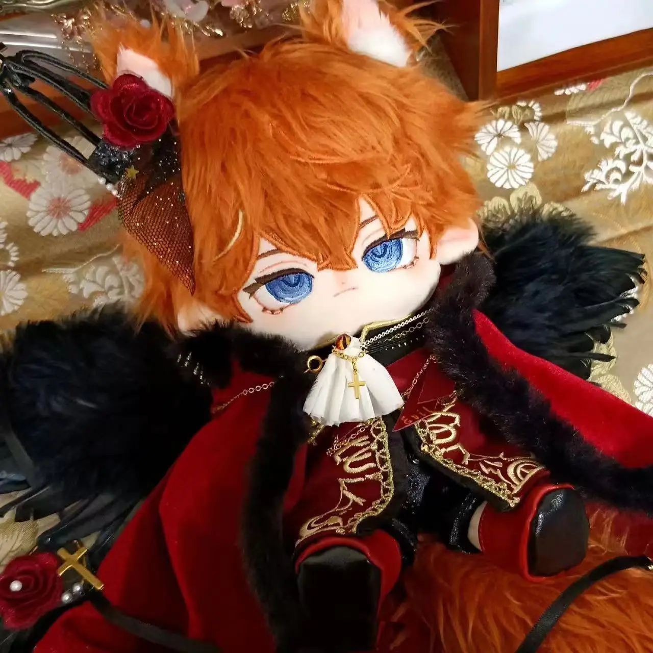 

Game Genshin Impact Tartaglia 20cm Plush Stuffed Doll With Skeleton Body Beast Ears Tail Cosplay Plushie Birthday Gift