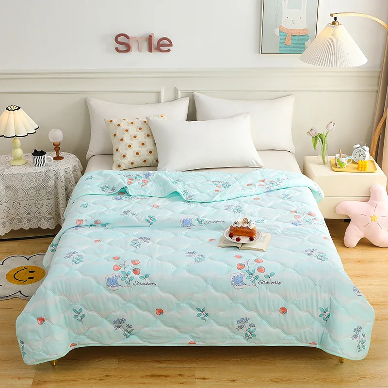 

Quilts Simple Ins Style Skin-friendly Comforter Soft Air Conditioner Summer Cool Thin Quilt Office Bedroom Sofa Nap Blankets