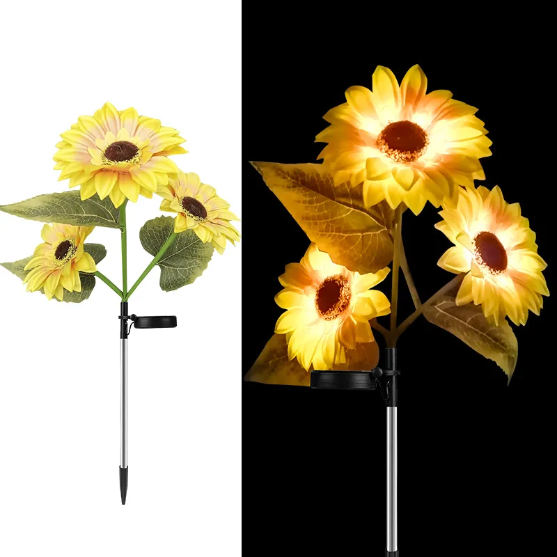

Solar Sunflower Lights 24 LED Solar Powered Lights Path Walkway Garden Yard Landscape Decor Waterproof LED Solar Sunflower Lamp