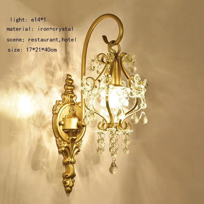 

BAIHUAN Скандинавская хрустальная настенная лампа