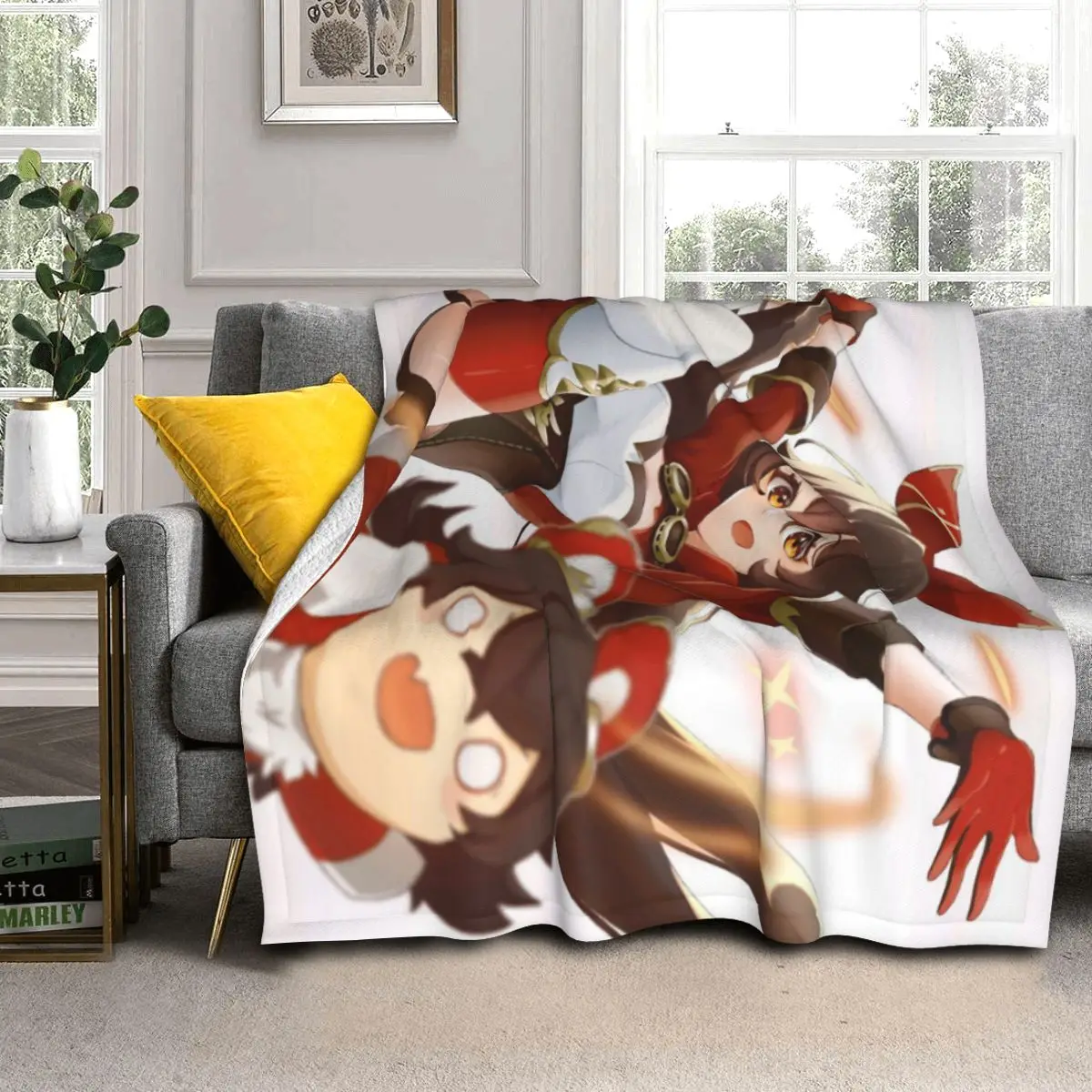 

Winter Flannel Anime Breathable Blankets Printing Soft Nap Blanket on Home/Sofa/Office Portable Travel Cover Blanket