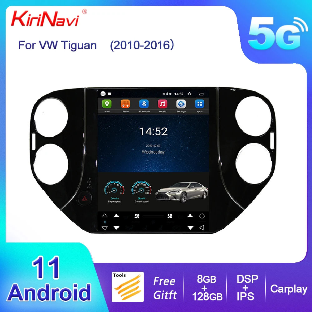 

Вертикальный экран KiriNavi Android 11 для VW Volkswagen Tiguan автомобильный DVD мультимедийный плеер радио авто GPS навигация 2010-2016