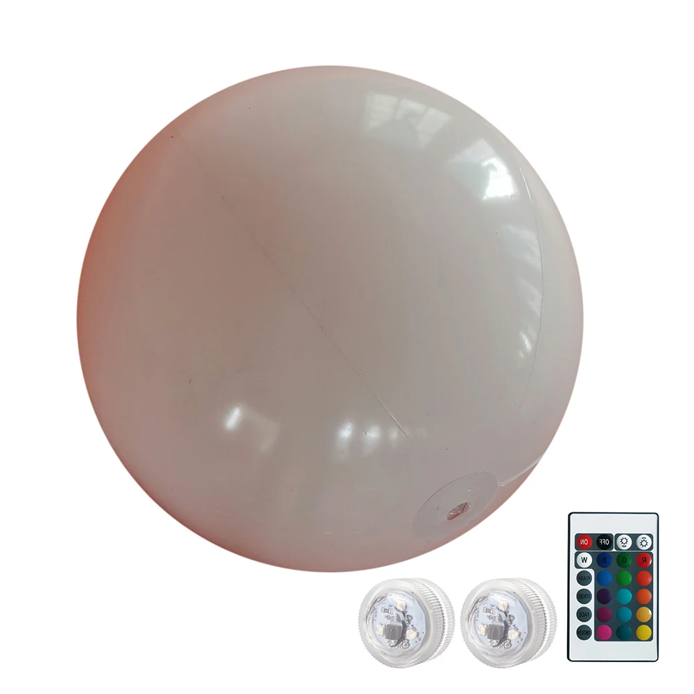 

Outdoor Swimming Pool Inflatable Beach Ball with LED Light Party Water Game Toys