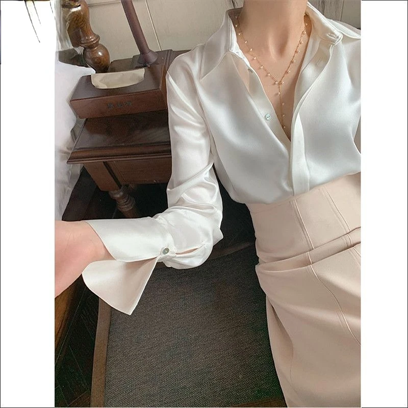 

Long Sleeve Blouse Women 2023 Spring and Autumn Top Elegant Work Office Ladies Fashion Causal Shirt Clothing Blouse B130