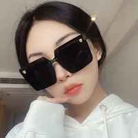 2022 new oversized square sunglasses for women luxury brand designer gradient men sun glasses vintage thick frame eyewear uv400