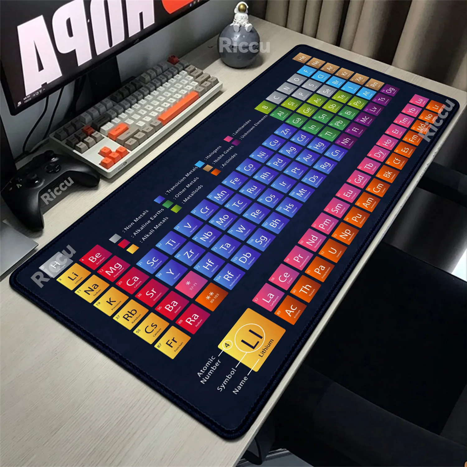 Игровой коврик для мыши 900x400 большой с периодической таблицей Chemical Elem xxl