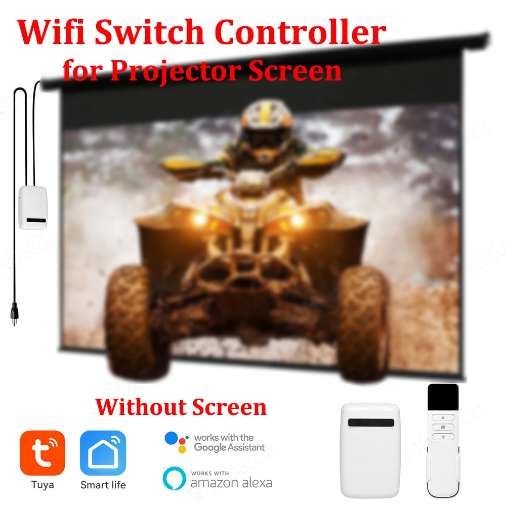 

Tuya Smart Life Home Theater Projector Screen Switch Voice Control Wireless Electric Curtain Switch Controller for Alexa Google