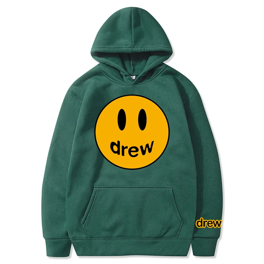 Drew House Justin Bieber Sweatshirt Hoodie Men/women Autumn Winter Warm Fleece Sweatshirts Design Funny Hoodies Jumper |