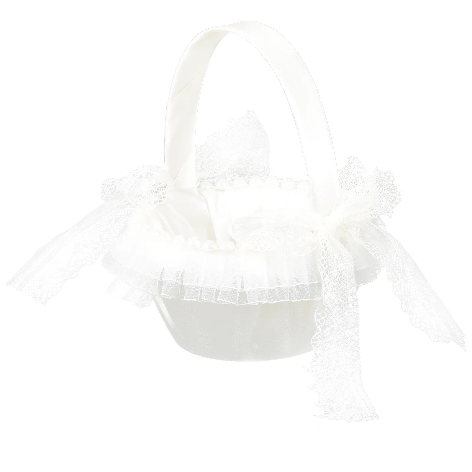 

Wedding Lace Flower Basket Wedding Bowknot Basket Wedding Ceremony Party Decor