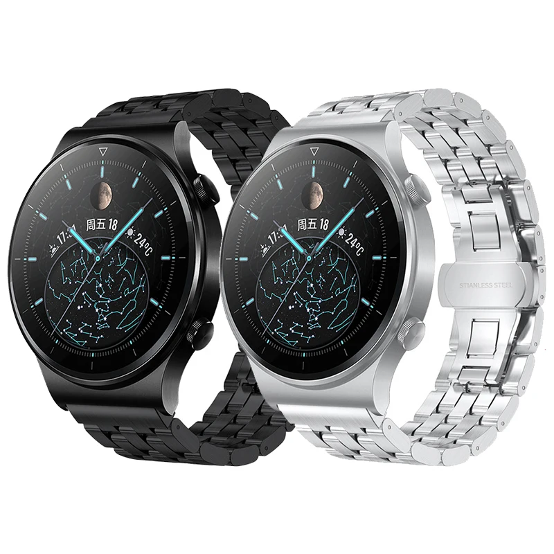 

22MM Stainless steel Strap For Xiaomi Watch S1 Active/Color 2 correa smartwatch Watchband For Huawei watch GT3 Pro 46MM Bracelet