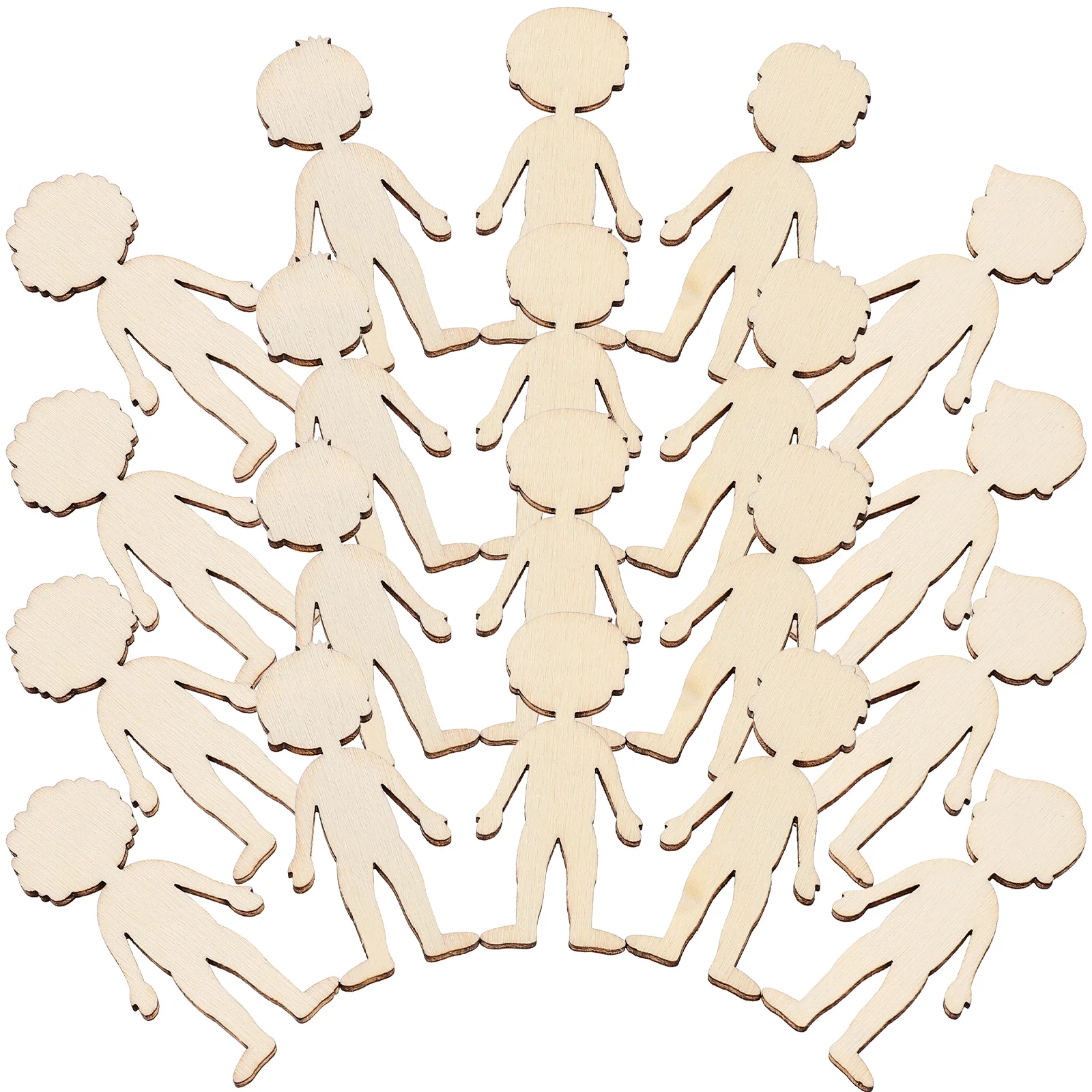 50 шт. блоки этикетка граффити деревянные вырезы детские незавершенные люди в