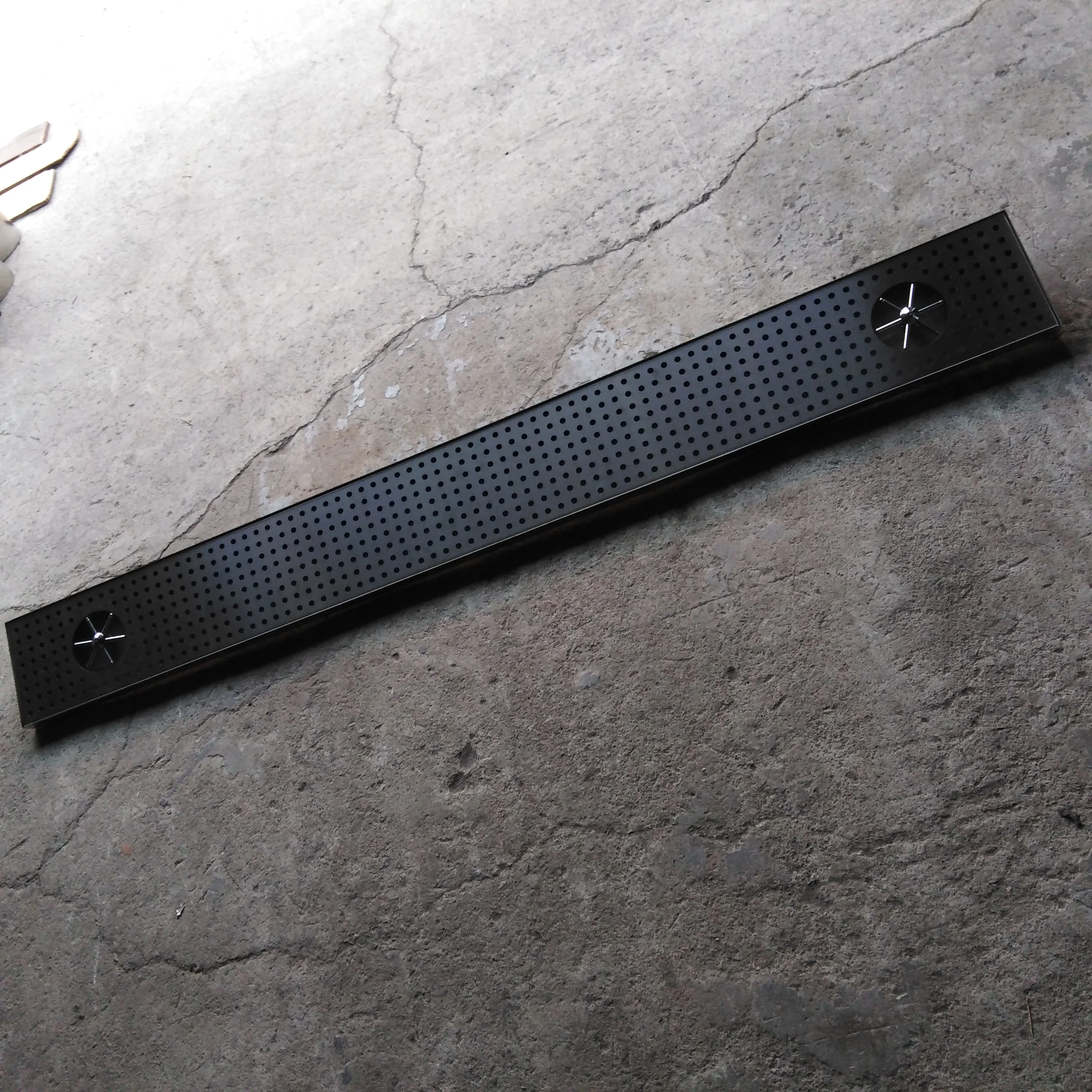 

200cm large drip tray with double glass rinsers, G1/2 drain hole, high pressure hoses