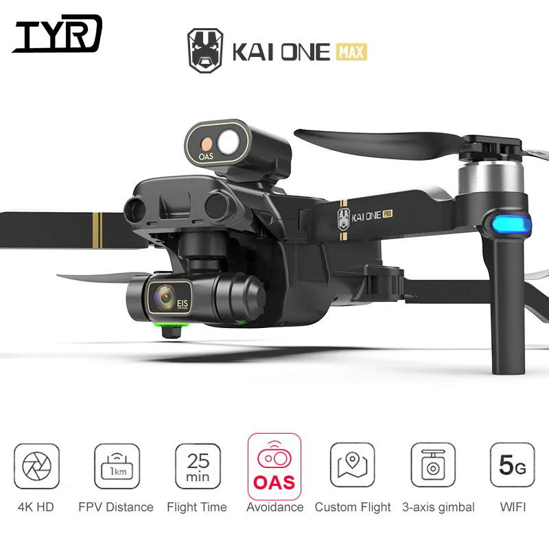 

KAI ONE Pro/Max Dual GPS Drone WIFI 4K HD Photography 8K Camera 3-axis gimbal EIS Image Stabilization Brushless Motor Quadcopter