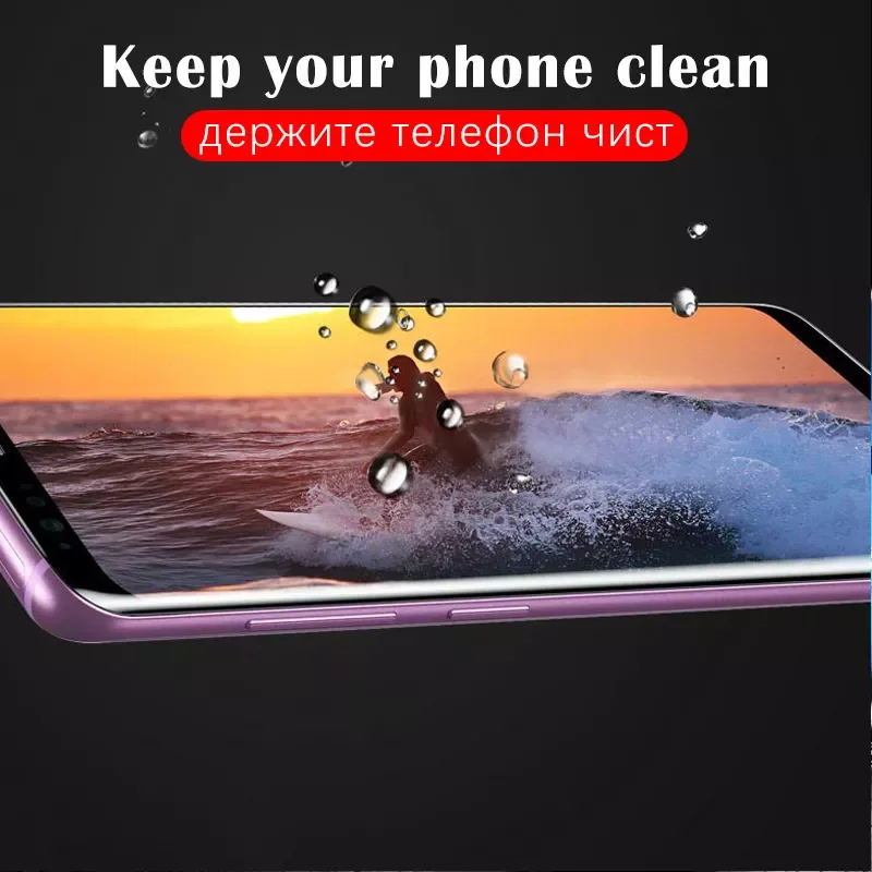 6D Full Curved Screen Protector For Samsung Galaxy S9 S8 Plus S7 Note 8 9 Tempered Glass For Samsung S9 Note9 Transparent Glass
