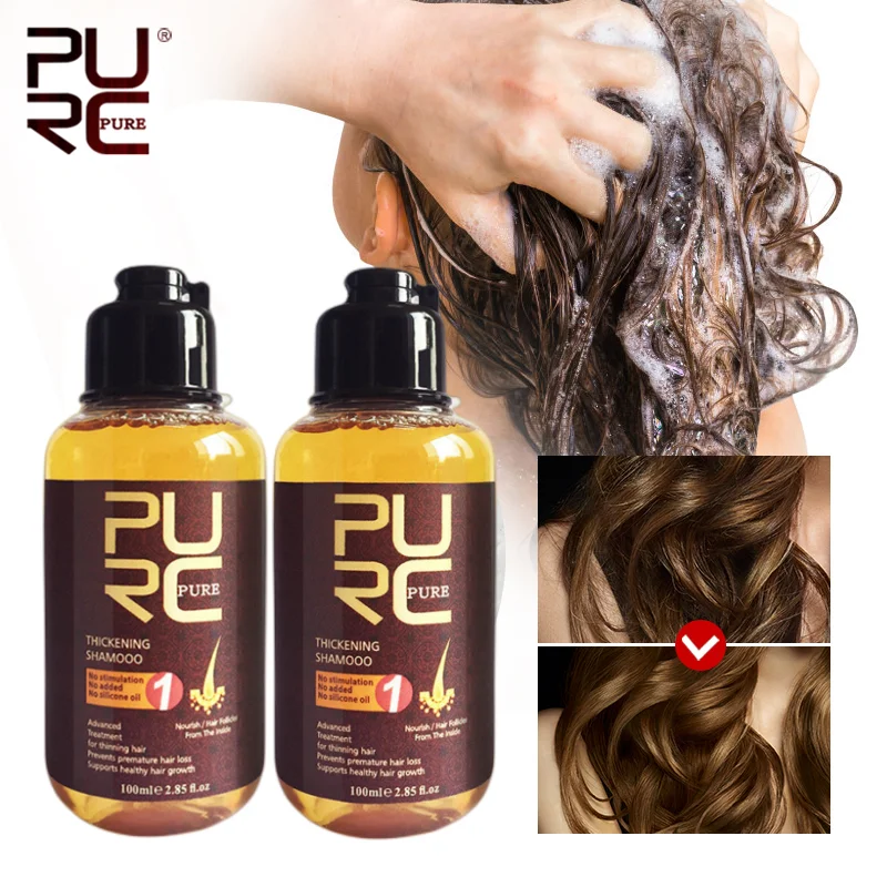 

PURC Shampoo With Hair Growth Essence Prevent Hair Loss Treatment Hair Growing Repair Hair Root Scalp Thickening Hair Care 100ml