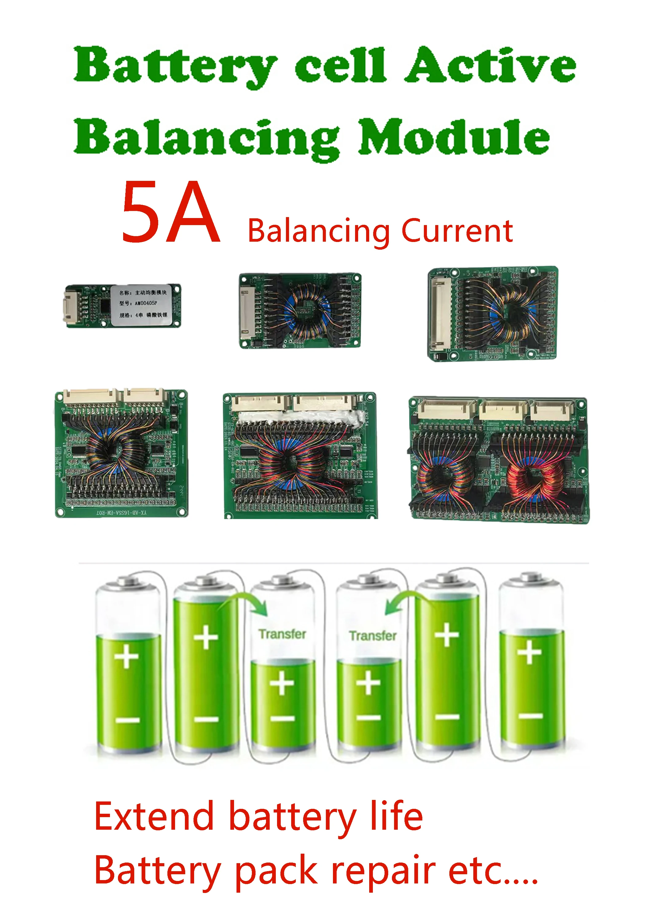 Фото Smart BMS Series 21-30S 400A (пиковая 1000A) Стандартная версия BT 400A с модулем активного баланса 4-24S 5A №3