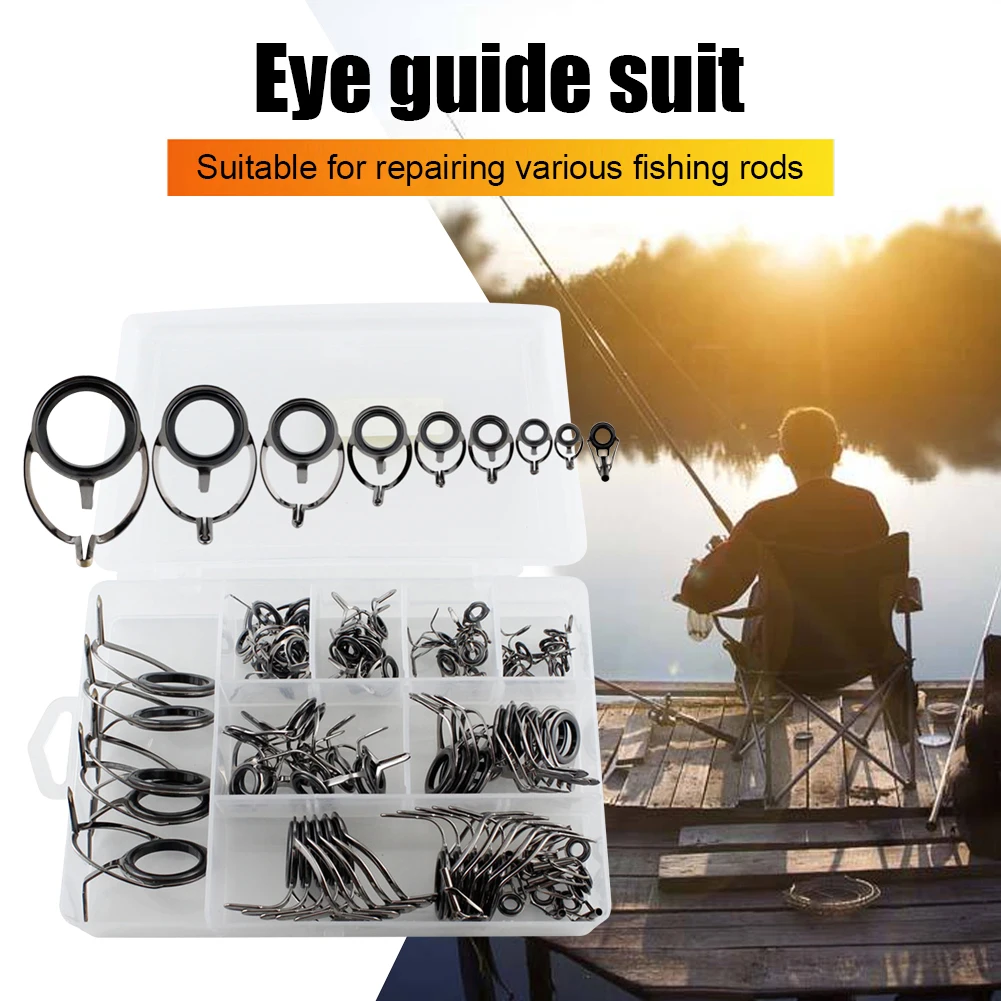 

Fishing Rod Tip Ring Saltwater Freshwater Guide Tip Top Ring Pole Tip Repair Kit Smooth Spinning Casting Replacement Accessories