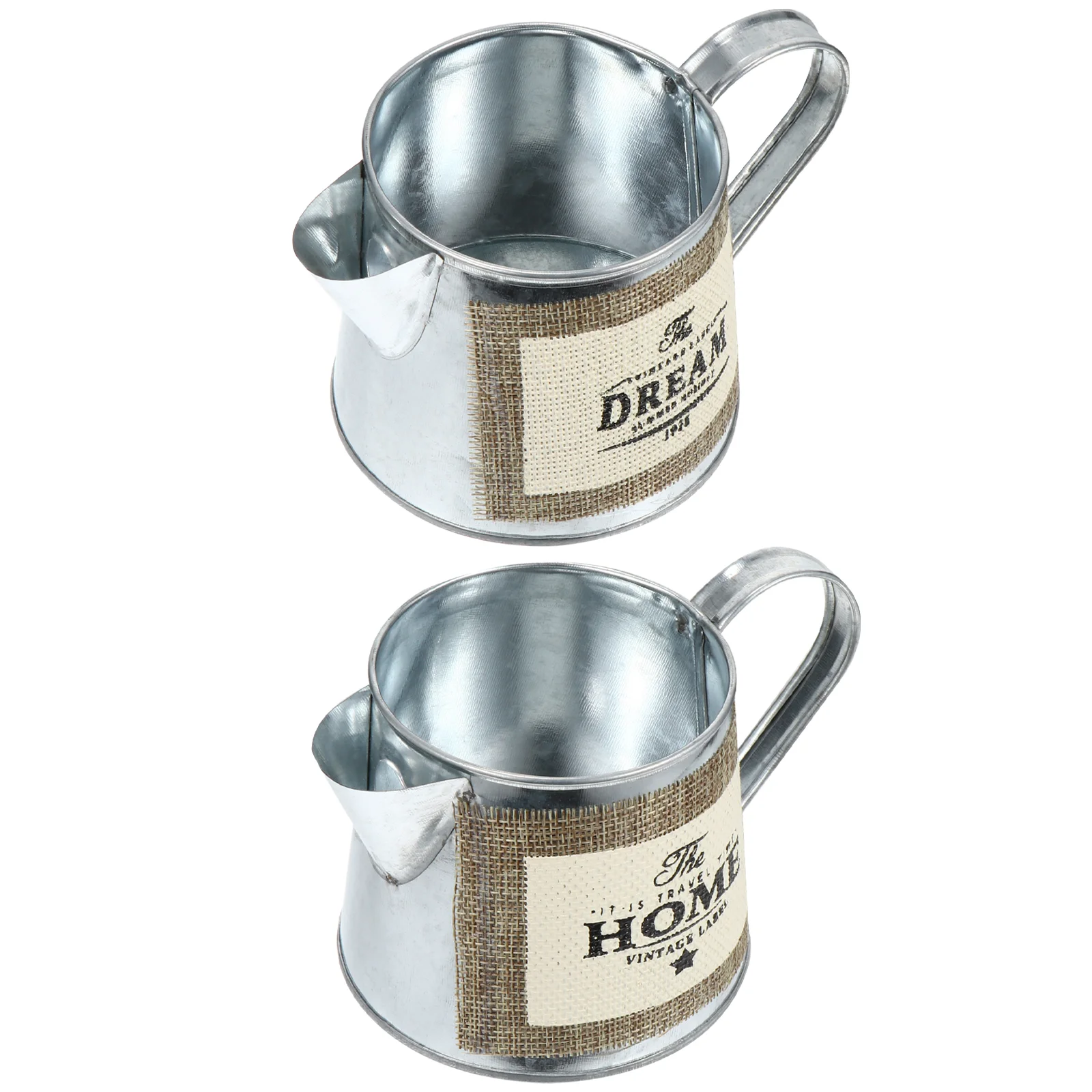 

Vase Metal Flower Iron Pot Vintage Farmhouse Vases Jug Can Watering Galvanized Retro Container Decorstyle French Country Shabby