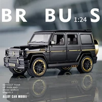 diecast 124 benc g65 off road car model alloy children toy car kids boys toy vehicles collection metal miniature sound light