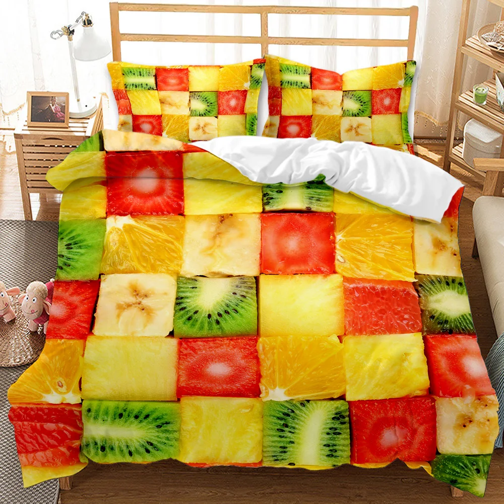 

Dessert Duvet Cover Set Lollipops Bedding Set Chocolate Sugar Bedding Set Colored Candy Snacks Polyester Quilt Cover Colorful