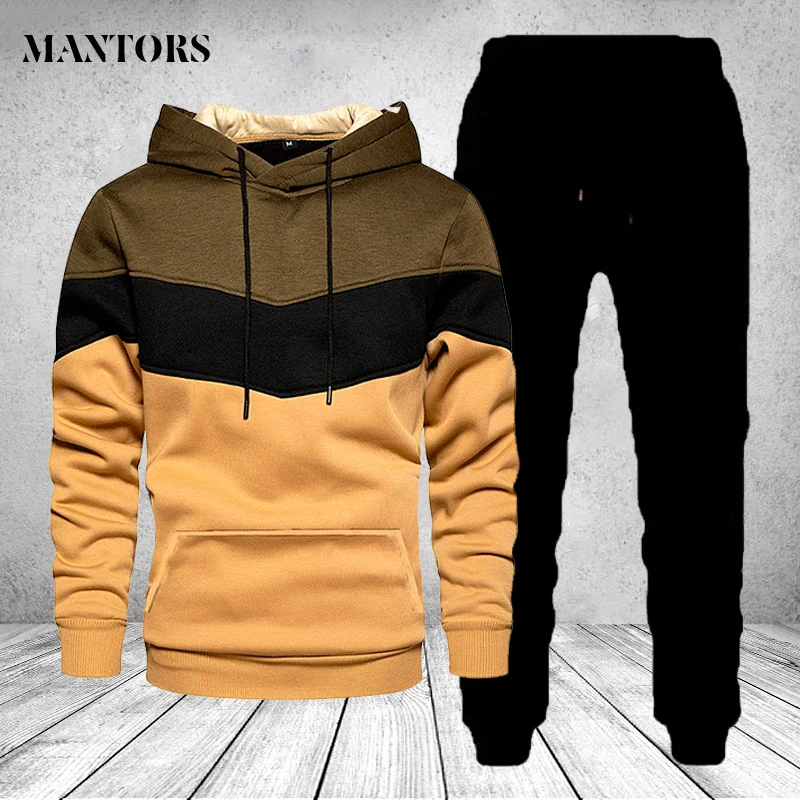 

Модная мужская одежда 2022 спортивная одежда весенне-зимняя брендовая Толстовка брюки с длинным рукавом костюм для бега уличная одежда повсе...