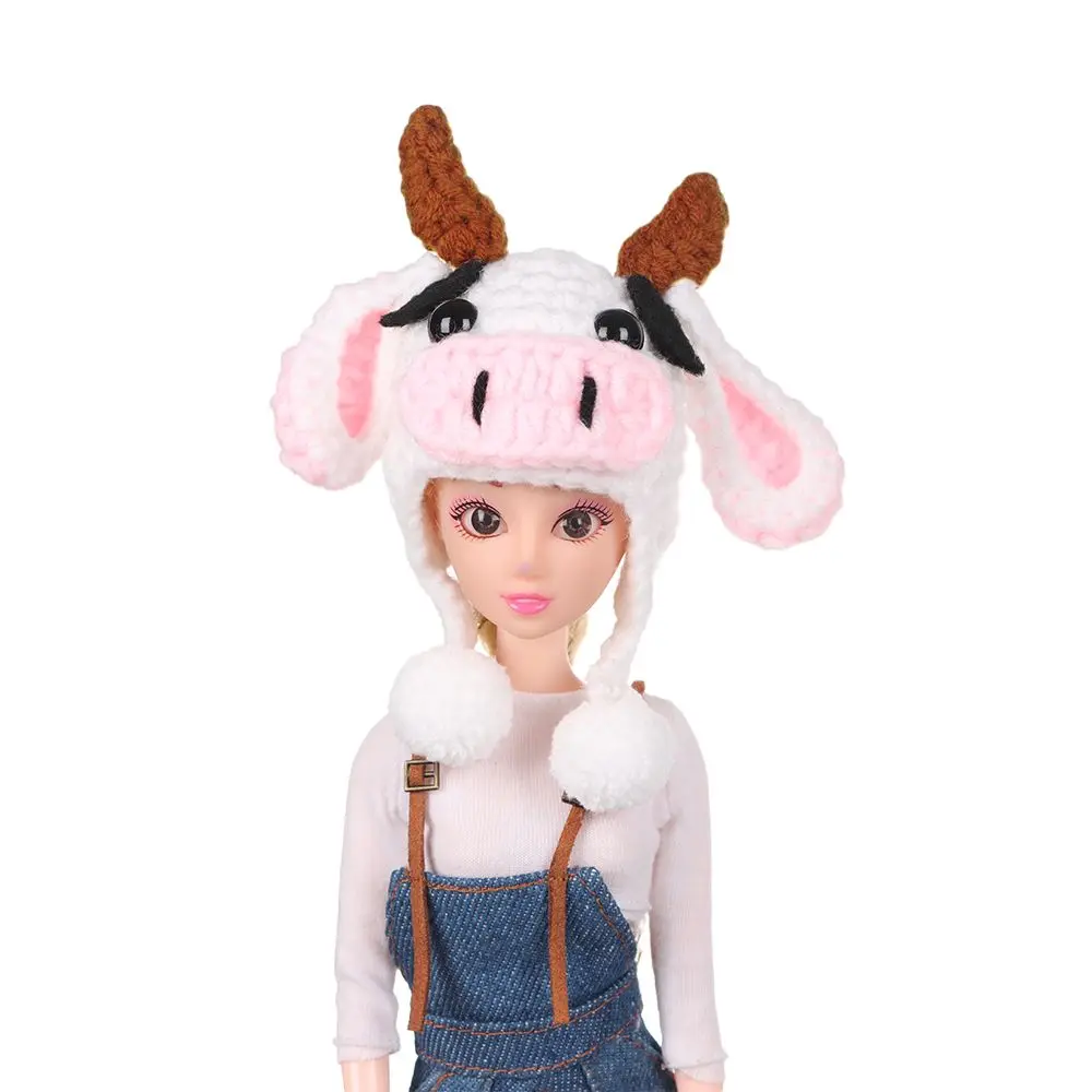 12 ~ 16 см мультяшная кукла-животное вязаная шапка модные ушные шапки с животными