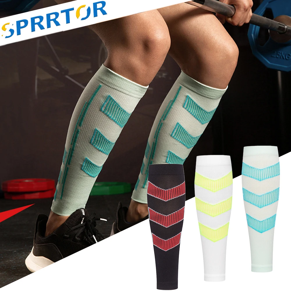 

1Pair Sports Calf Compression Sleeves Calf Cramp Shin Splint Support Leg Compression Socks for Pain Relief,Running,Work,Travel