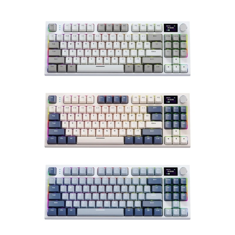 

Беспроводная механическая клавиатура 2,4 ГГц, игровая клавиатура RGB с горячей заменой и ручкой