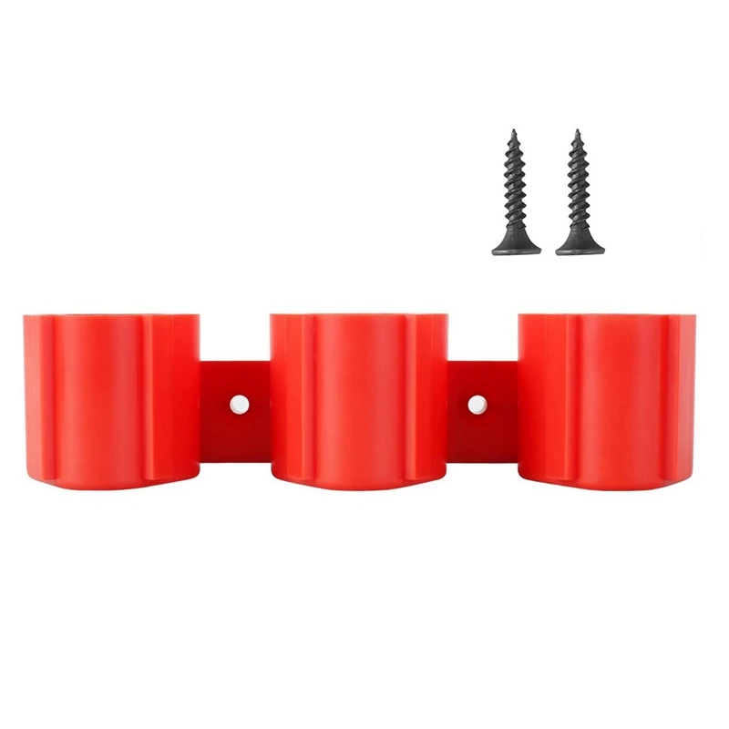 

1 PCS Power Tool Buckle Li-Ion Battery Holder Storage For Ma-Kita/Mil-Waukee/Bo-Sch/De-Walt Red