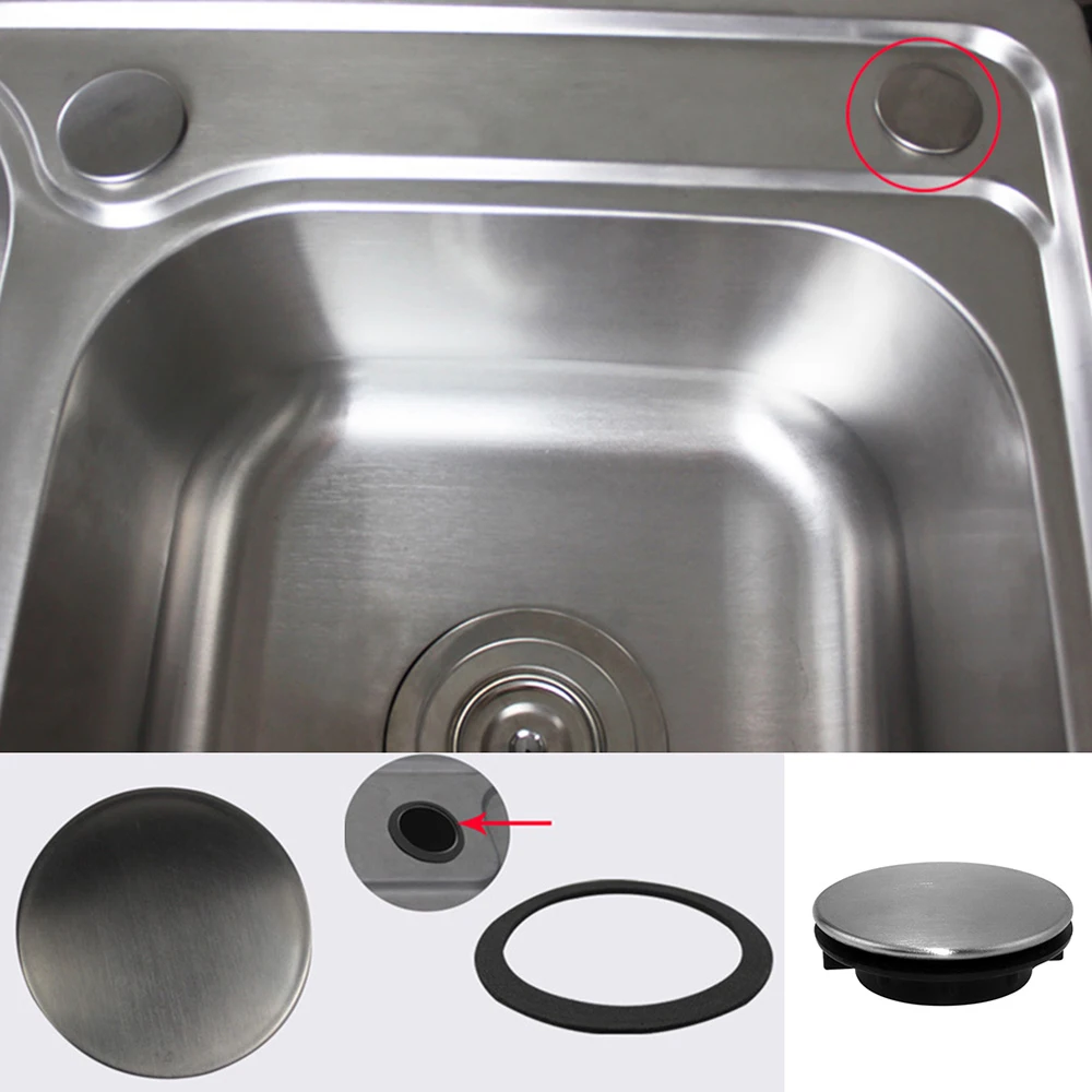 

1Pc Kraan Gat Cover Rvs Tap Hole Cover Keuken Aanrecht Plug Drainage Seal Zeepdispenser