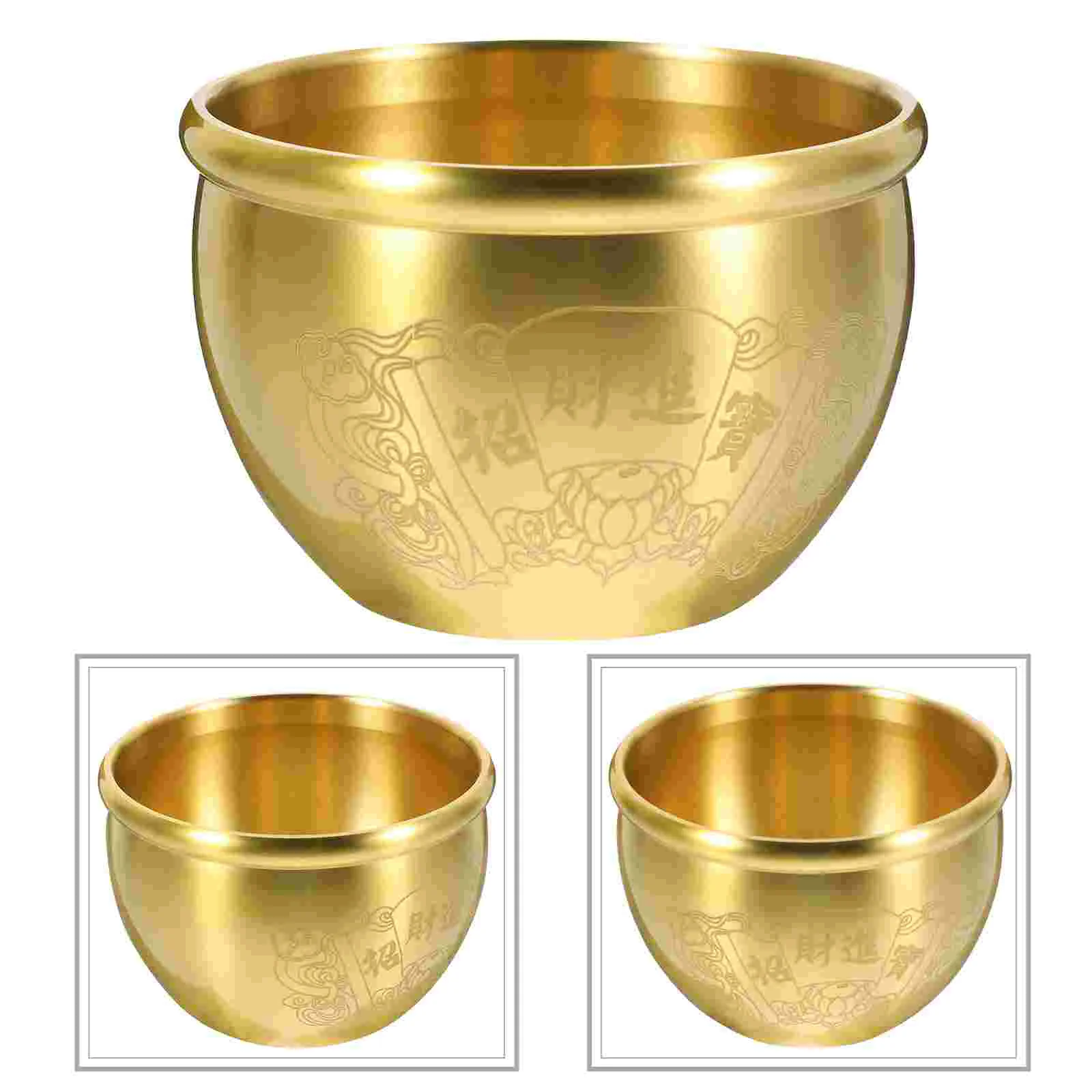 

Bowl Feng Altar Cup Sacrifice Money Chinese Wealth Ritual Shui Water Offering Temple Luck Good Prosperity Basin Treasure
