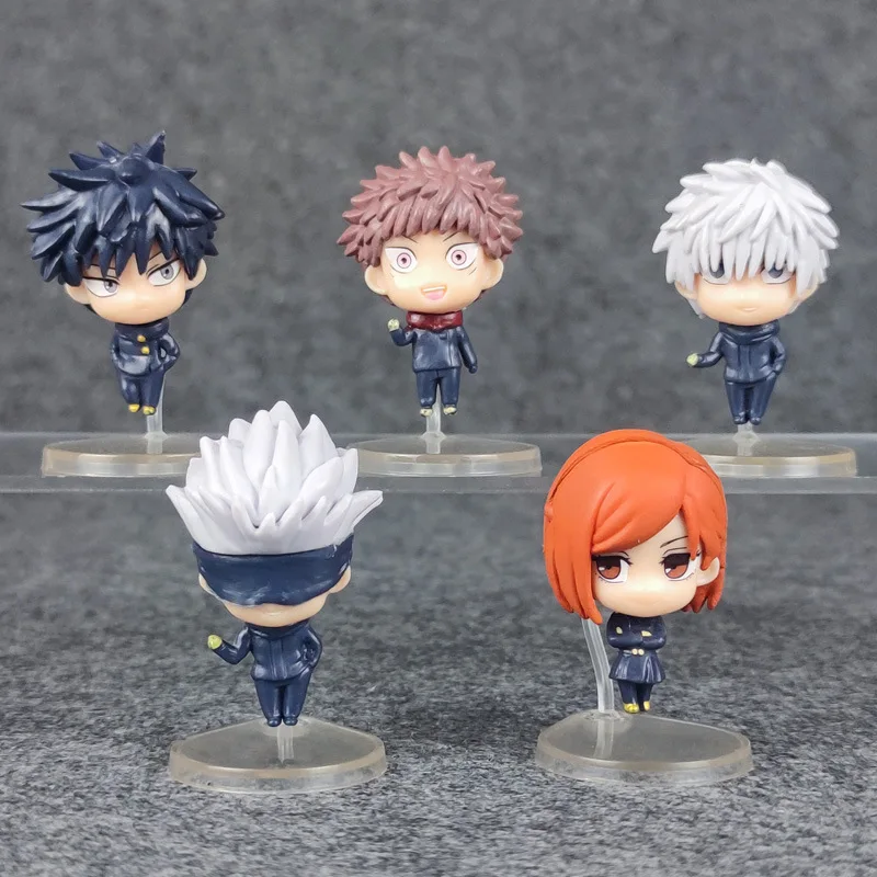 

Jujutsu Kaisen Anime Figure Q Version Itadori Yuji Fushiguro Megumi Kugisaki Nobara Collect Surrounding Desktop Ornament Kid Toy