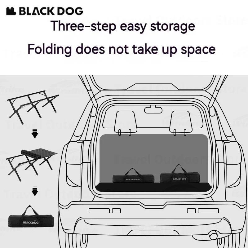 Naturehike BLACKDOG Camping Egg Roll Стол 6 3 кг Открытый складной обеденный стол для пикника