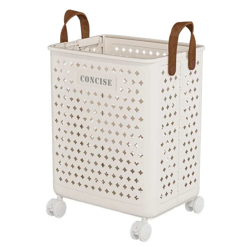 Складная корзина многофункциональная Бытовая большой емкости с колесиками для