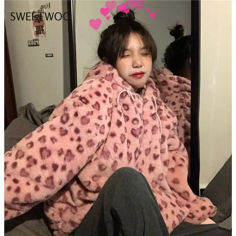 Зимняя куртка с леопардовым принтом женские теплые парки воротником-стойкой