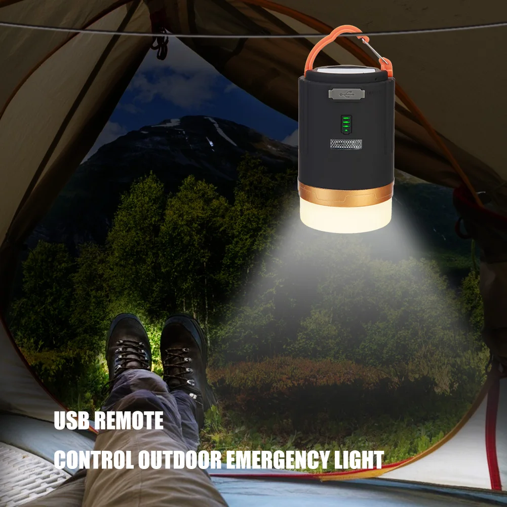 

Durable Portable USB Rechargeable Tent Camping Lamp Practical Multi-functional Outdoor Remote Control Hanging Light