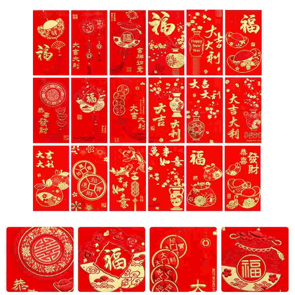 

36pcs Chinese style Red Envelopes Red Packets Chinese New Year Money Pockets Random Color