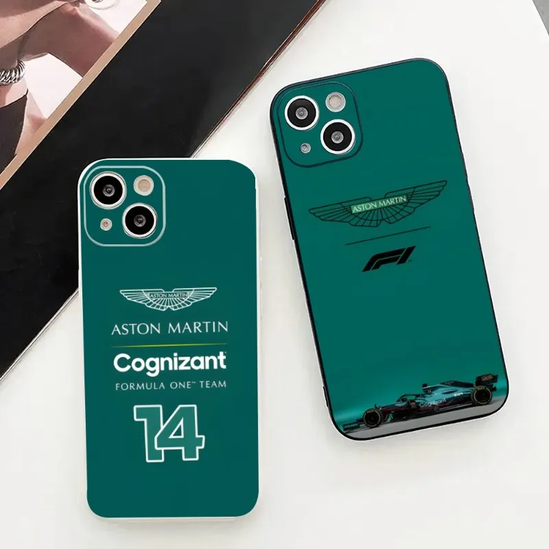 

Чехол для телефона Aston Martin F1 Race Team Alonso 14, чехол карамельного цвета для IPhone 14, 12, 13, 11 Pro Max, Mini, X, XR, XS Max, 7, 8 Plus, чехол