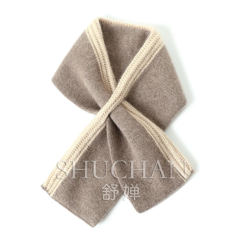 Шарф из чистого кашемира мужской и женский цветной вязаный шарф с перекрестной