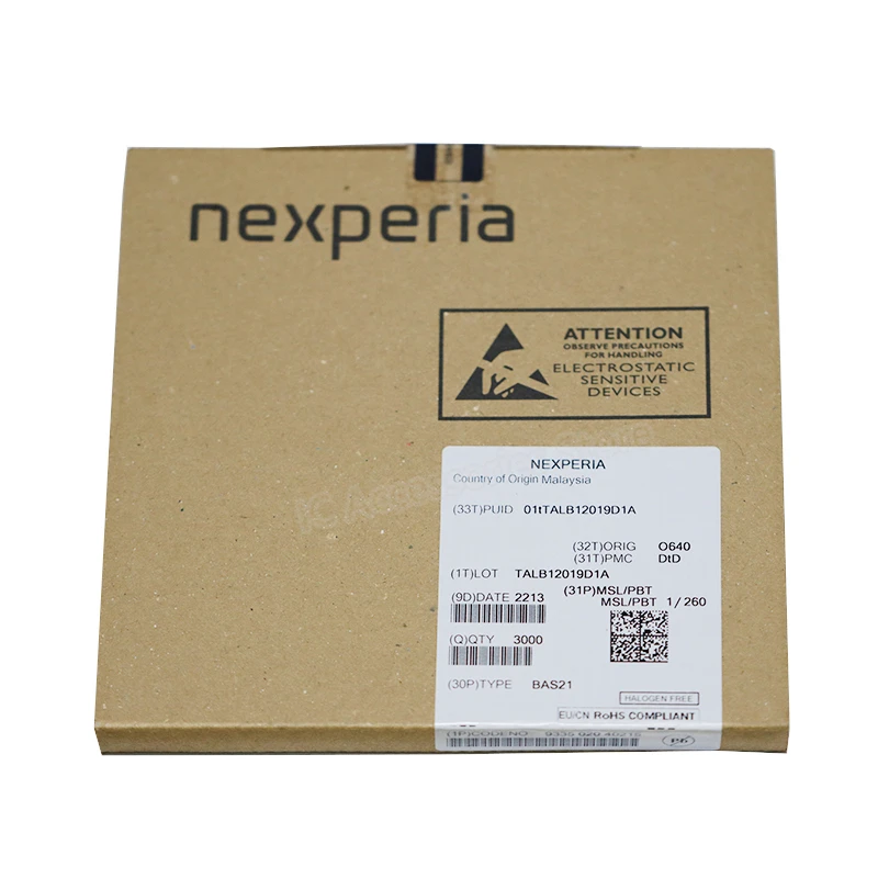 

50 шт. BAS21 SOT-23 250 В/мА SMD коммутационный диод, новый оригинальный