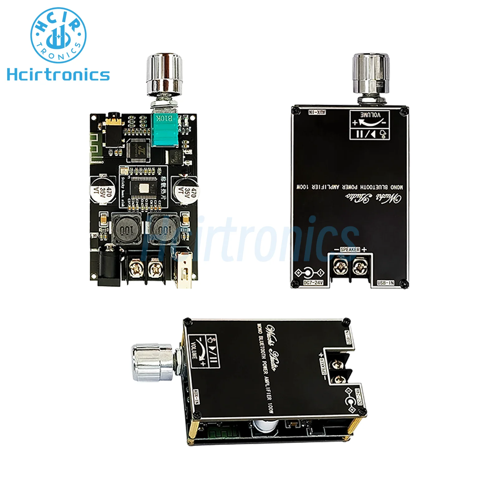 ZK-1001B Mono 100 вт TPA3116D2 аудио усилитель мощности BT-совместимый 5 1 AUX цифровой плата