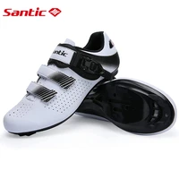 santic mens cycling shoes road bike riding shoes compatible with peloton spd unisex self locking sneaker bicycle spinning shoes