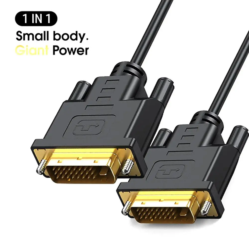 

1.8 Meters High-speed Dvi To Dvi Adapter Cable Gold Plated Plug Od4.2 1080p 60hz Connecting Line For Monitor Tv Projector
