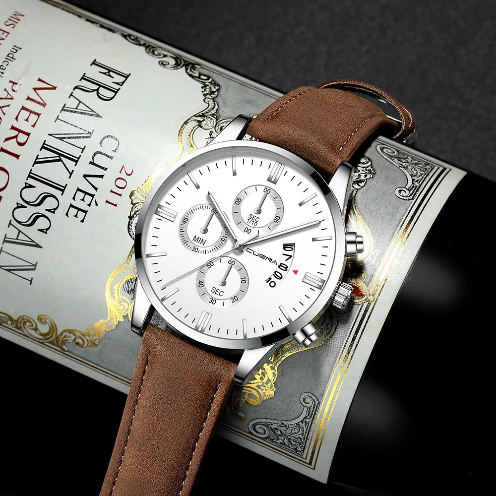 

Men Watch Sports Leather Strap Watch Clock Quartz Business Watch Reloj Hombre Wristwatch Mens Relogio Masculino Man Watch 2022