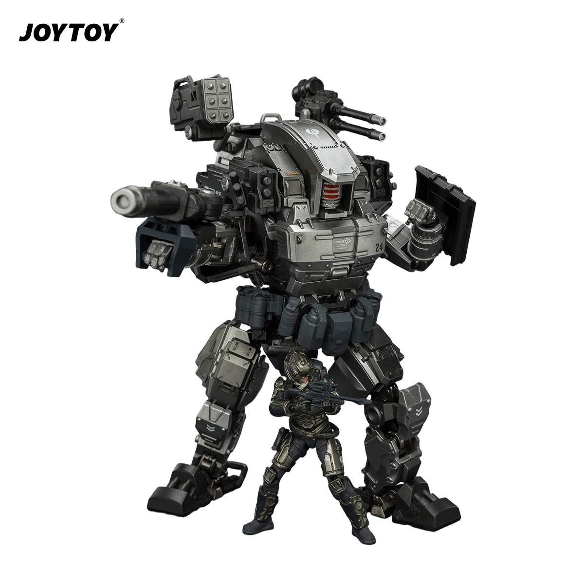 Фото [В НАЛИЧИИ] Фигурка JOYTOY Dark Source 1/25, серия APOC, Тор 02, штурмовой мех ST-8624 и разведчик Steel Ride Corps Scout Mist, 2 шт. №3