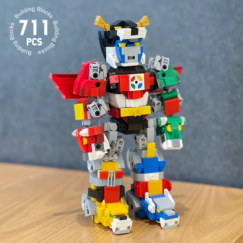 MOC Voltroned Robot Action Figure Building Blocks Anime Figure Technical Mecha Bricks Constructor Model Brick Set Children Toys