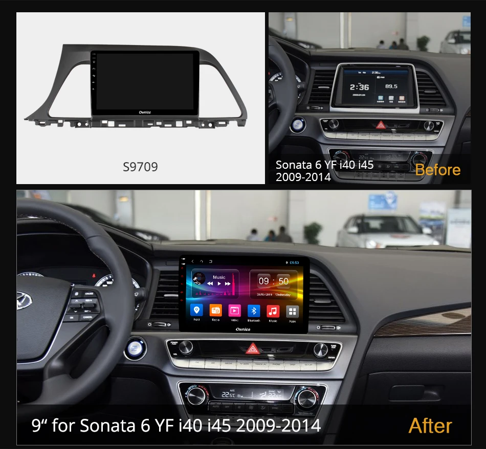 Автомагнитола Ownice Android 10 0 6G + 128G для Hyundai Sonata 2014-2017 GPS 4G LTE 1280*720 | Автомобили и