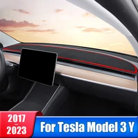 car dashboard cover for tesla model 3 model y 2017 2020 2021 2022 2023 model3 three instrument desk sun shade mat accessories