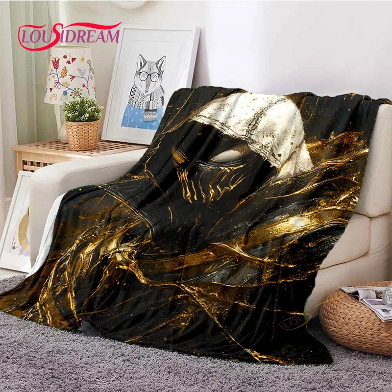 Темно-золотистое мягкое одеяло Assassin Altair и V-Venom Fusion постельное белье фланелевые