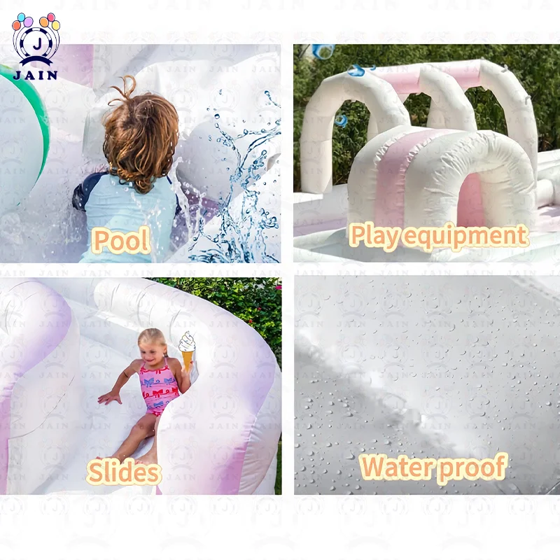 Надувной замок-батут надувная мягкая игровая площадка уличный брызговик с